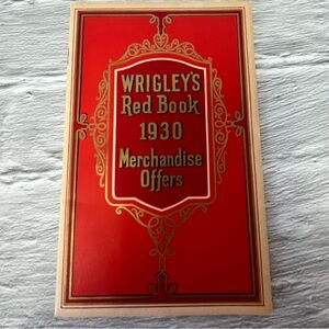 Vintage Wrigley's 1930 Red Book Merchandise Offers Original Catalogue